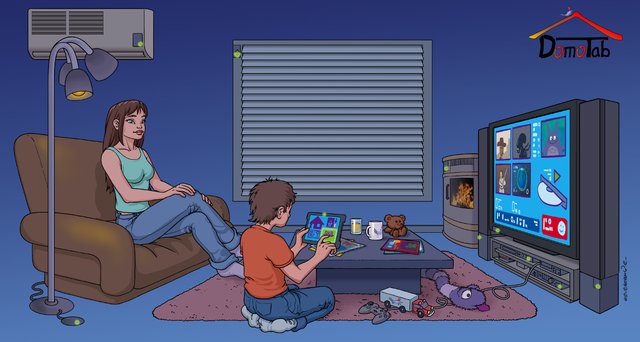 Illustration de l'utilisation du DomoTab par Bruno Bellamy