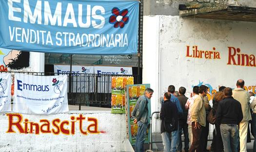 Vente exceptionnelle solidaire, Communauté Emmaüs Villafranca, Vérone, Italie