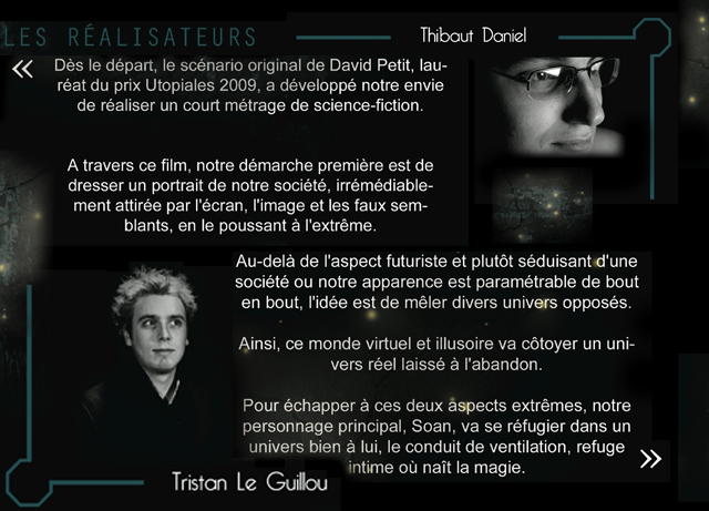 page réalisateur