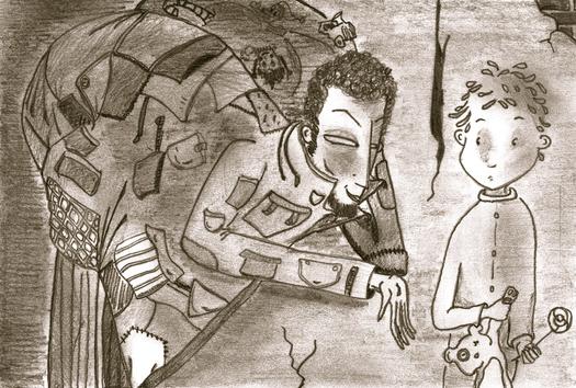 extrait du story board - le marchand de sable