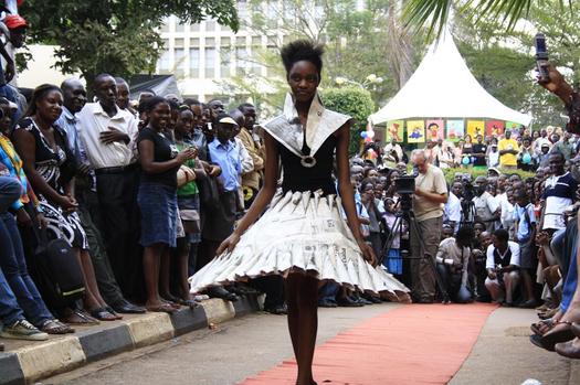 Contemporary Fashion commissioned by Bayimba to a Uganda young Fashion designer Kaz - Photo by Raphael