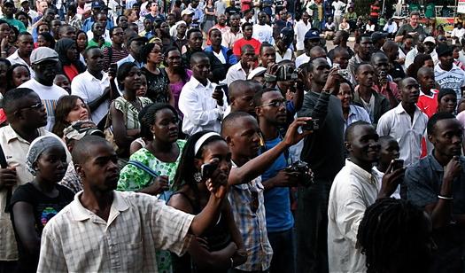 Crowds at the Bayimba International Festival of the Arts 2010