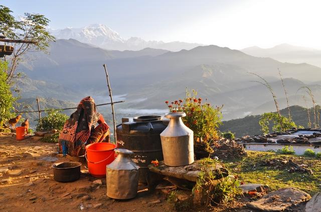 Sarangkot, Népal.