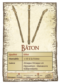 Carte Arme jeu de rôle
